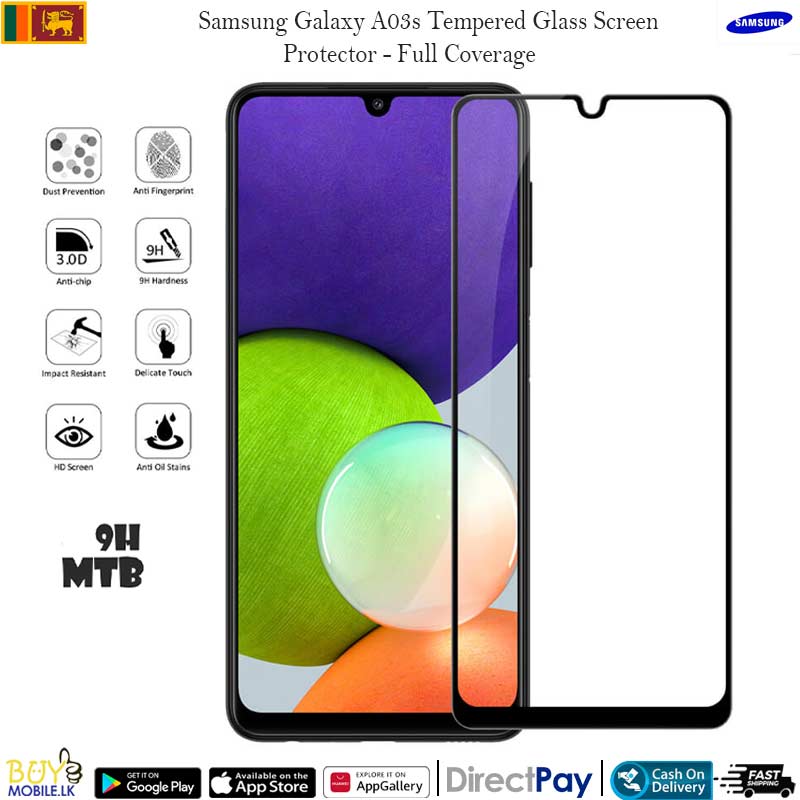 Samsung Galaxy A03s Tempered Glass Screen Protector – Full Coverage ...