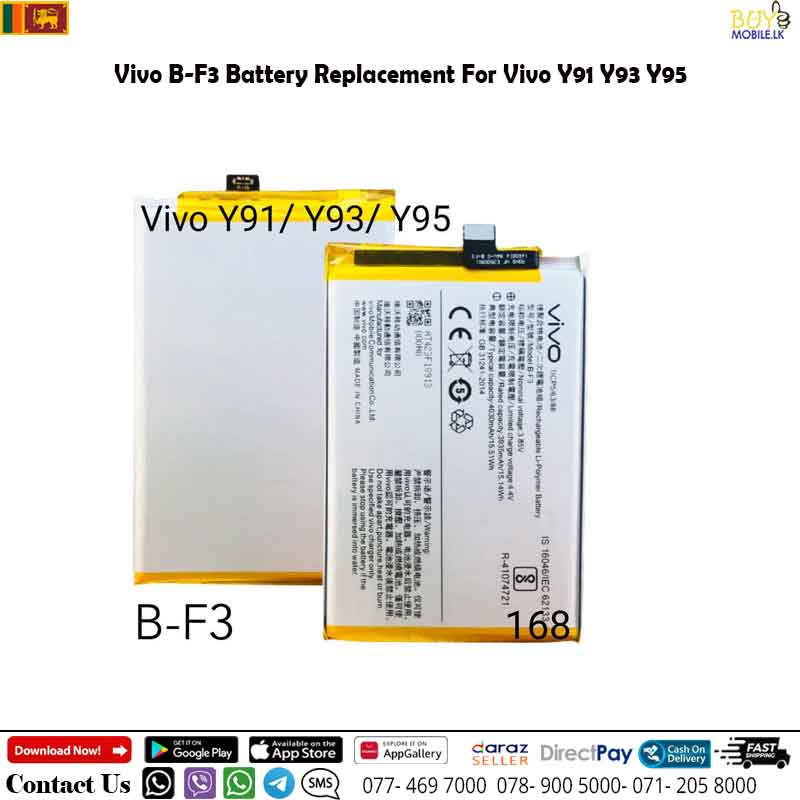 Vivo B-F3 Battery Replacement For Vivo Y91 Y93 Y95 Y1s – BuyMobile.LK